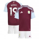 Günstige Fußballtrikots Aston Villa Diaby 19 Kinder Heimtrikot 2024-25 Kurzarm